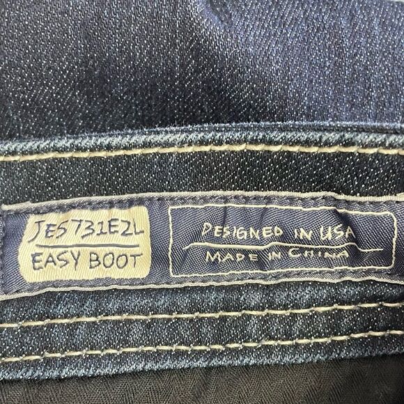 Miss Me Y2K Jeans Bling Rhinestone Back Flap Bootcut Dark Wash JE5731E2L Size 28 - Picture 9 of 12